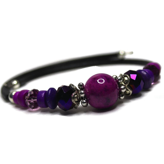 Wrap Bracelet - Plum Riverstone