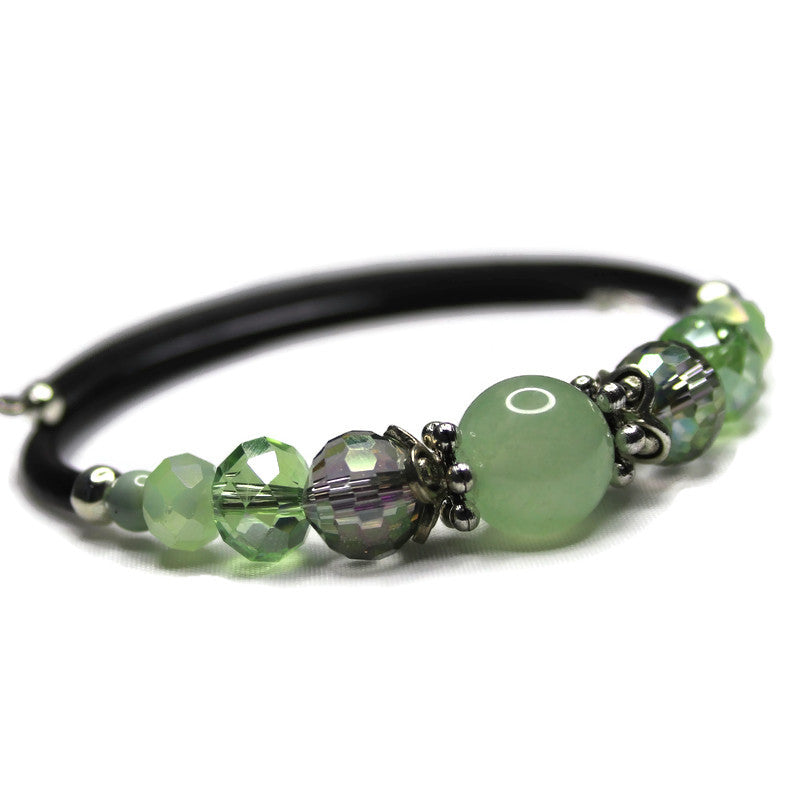 Wrap Bracelet & Earring Set - Mint Quartz