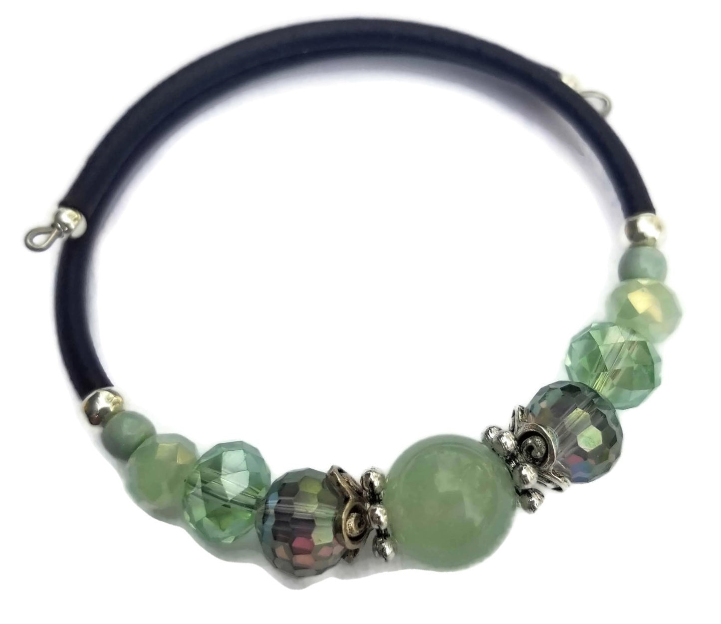 Wrap Bracelet & Earring Set - Mint Quartz