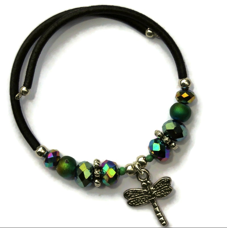Wrap Bracelet - Dragonfly Charm