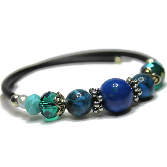 Wrap Bracelet - Teal Riverstone