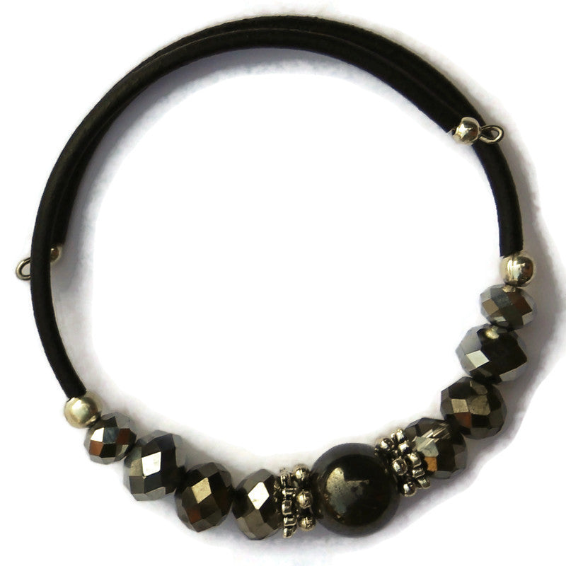 Wrap Bracelet - Magnetic Hematite