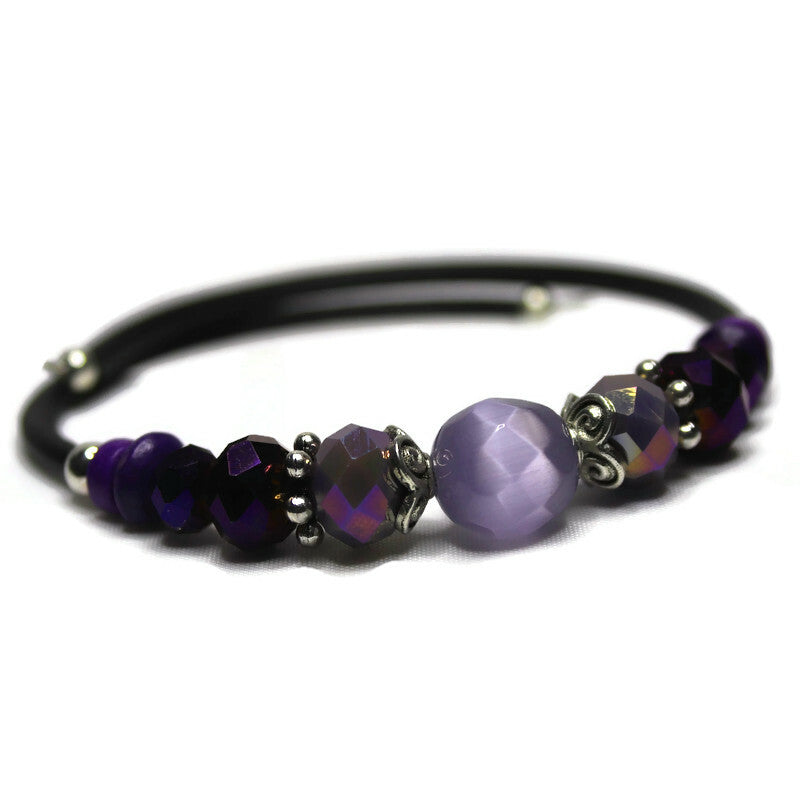Wrap Bracelet - Purple Cat's Eye