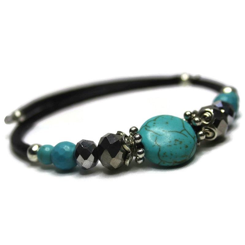 Wrap Bracelet & Earring Set - Turquoise