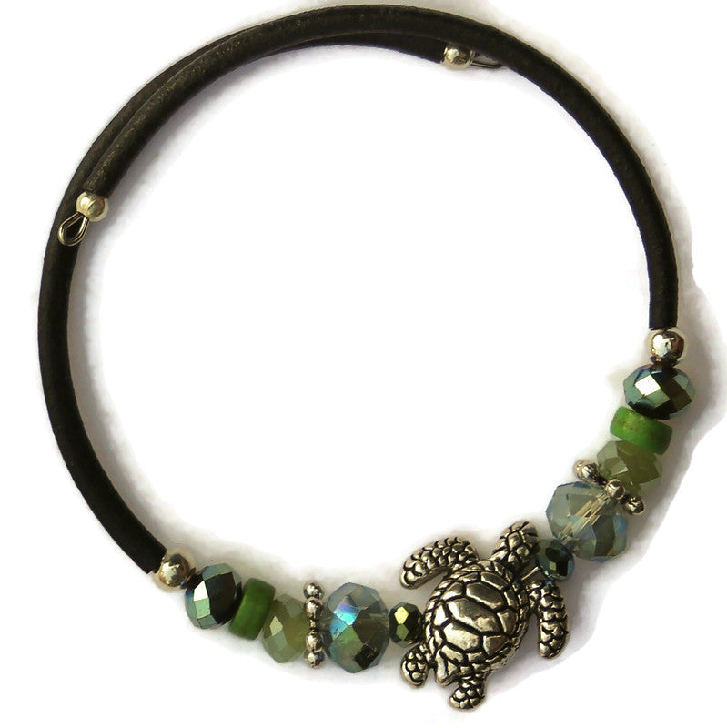 Wrap Bracelet & Earring Set - Sea Turtle